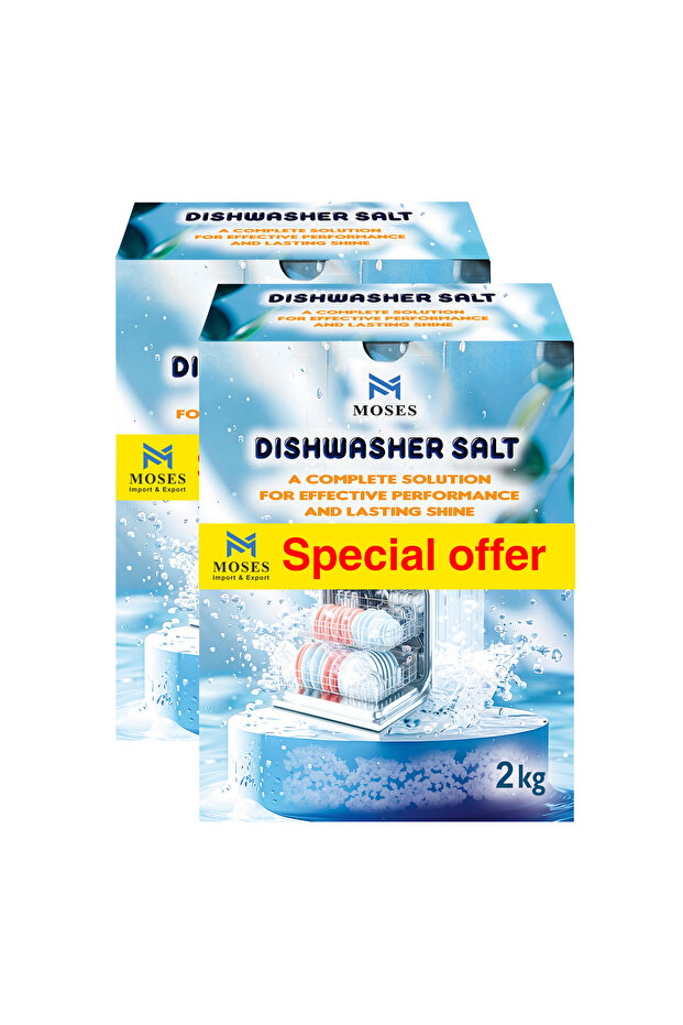 Dishwasher Salt, 2 × 2 kg, Limescale Protection, Salt (4KG)