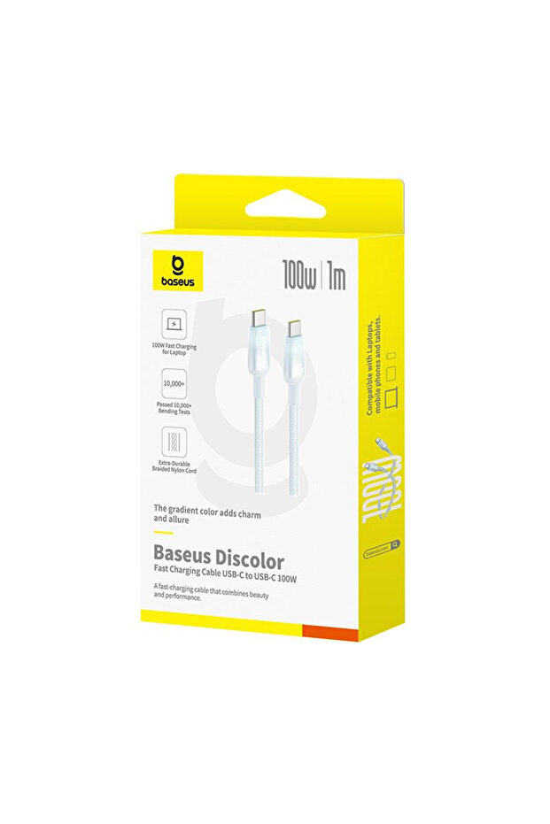 Data cable USB-C 100W, Discolor E0420700, 1m - 6
