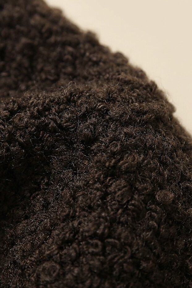 Kemerli Kalın Buklet Kazak - 6