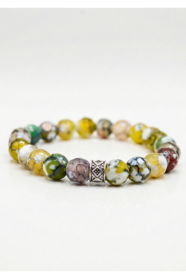 Natural Agate Stone Bracelet 8mm for Women and Men - Effective for Protection from Evil Eye - Abundance and Blessings Stone