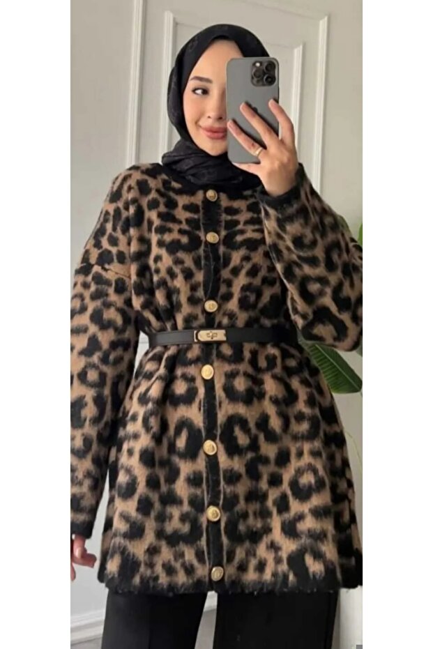 Леопардова кофта Gold Button - 1