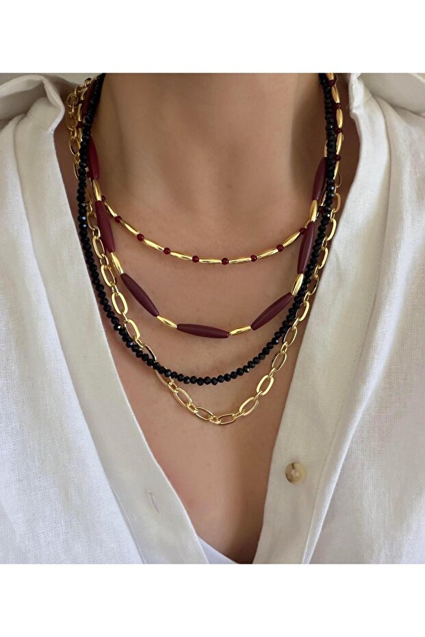 4lü Boncuk Kolye Seti - 1