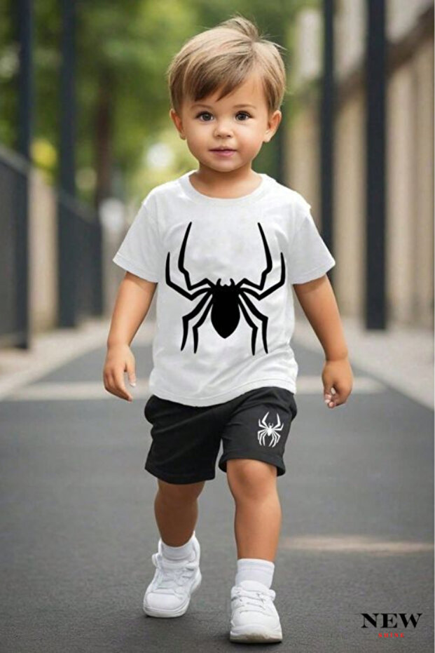 Spider Printed Unisex Children's T-Shirt