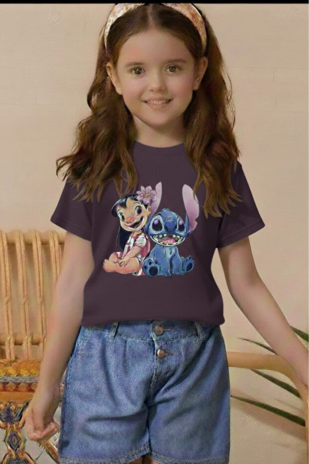 Stitch Printed Unisex Children's T-Shirt