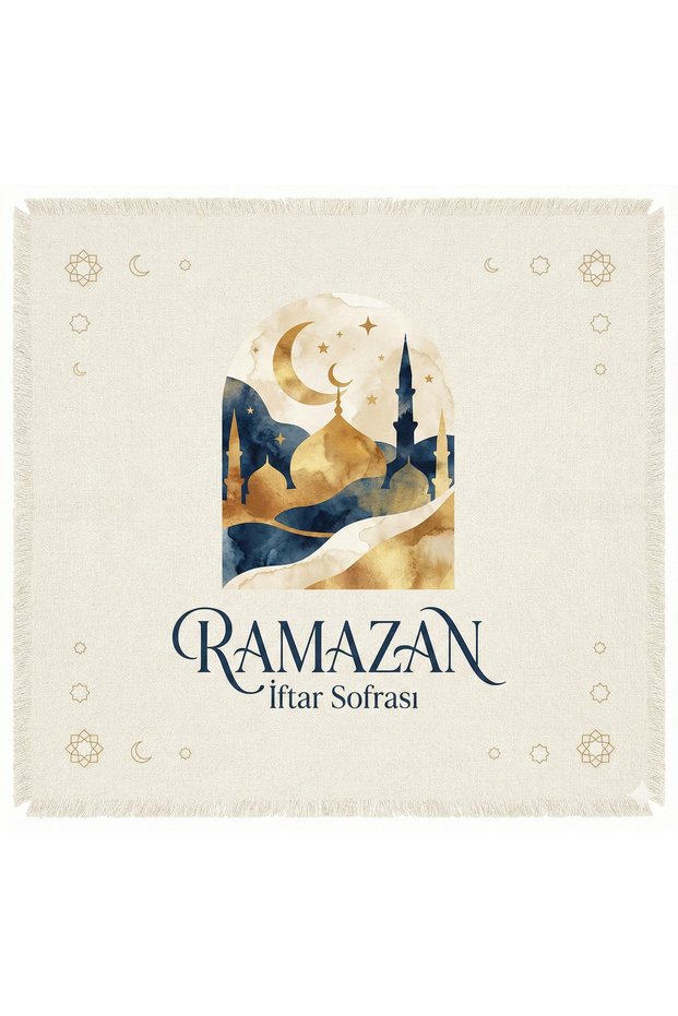 Ramadan Themed American Service Set of 10 - Stylish Iftar Table Presentation Cover 33X35 cm Art Paper