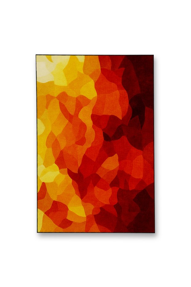Mosso Orange Tones Abstract Figure Patterned Woven Base Modern Decorative Carpet Mosso2178