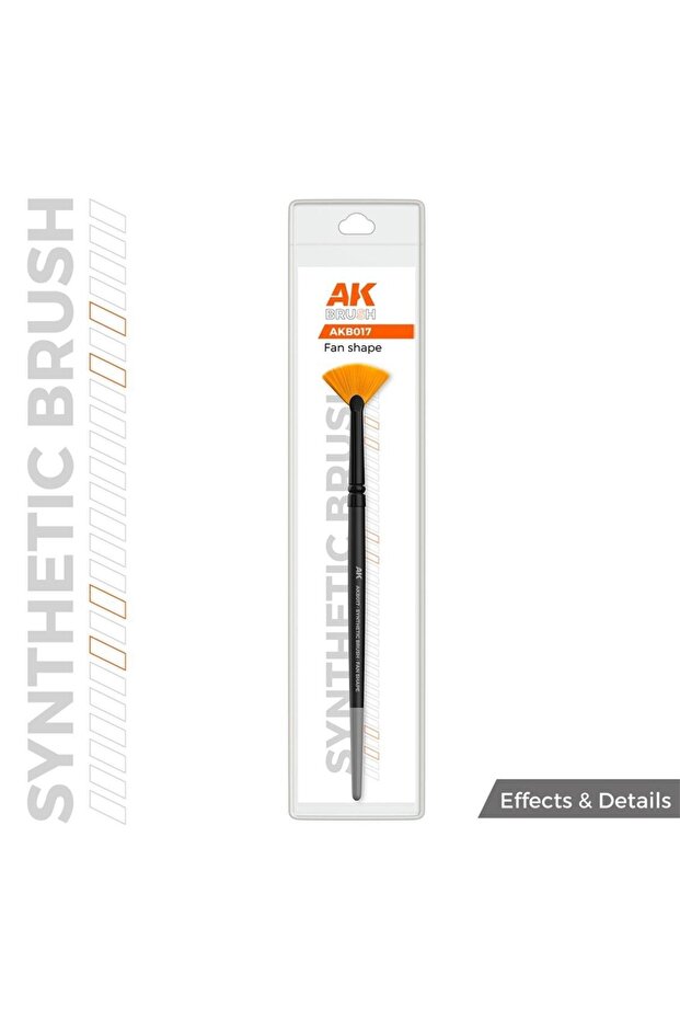 Ak Akb017 Yelpaze.Uclu, Synthetic Bristle Paint Brush