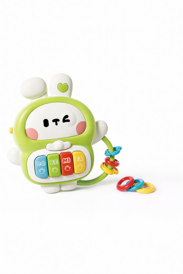 Baby Musical Rabbit Piano Toy with Light & Sound, Green