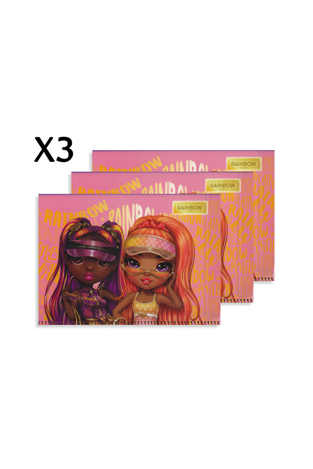 باقة كراسات رسومية – 3 كراسات RAINBOW HIGH - 1