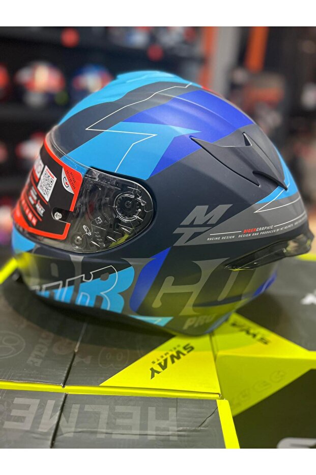 TARGO PRO BİGER B7 MAT MAVİ KASK - 4