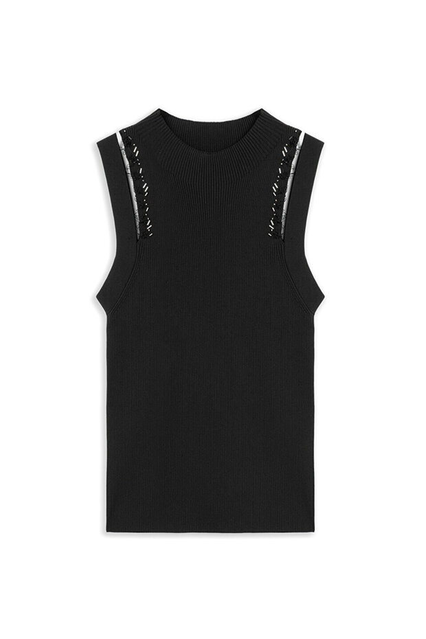 İŞLEMELİ CUTOUT TRİKO - 3