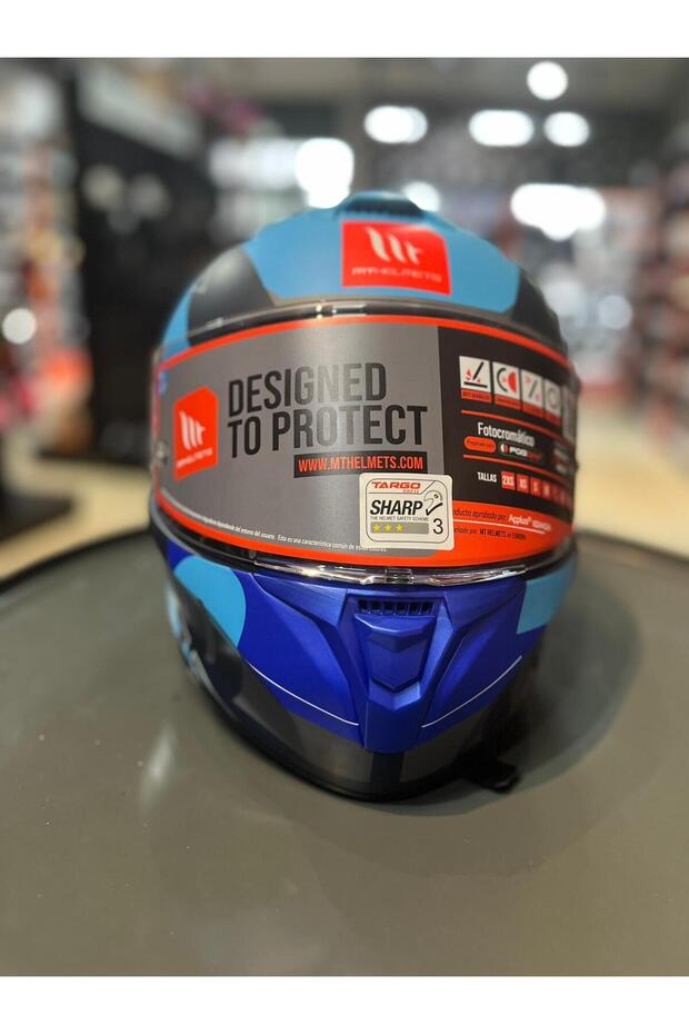 TARGO PRO BİGER B7 MAT MAVİ KASK - 2