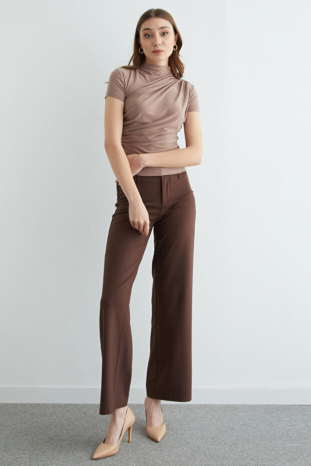 Drapeli Dik Yaka Bluz - 5