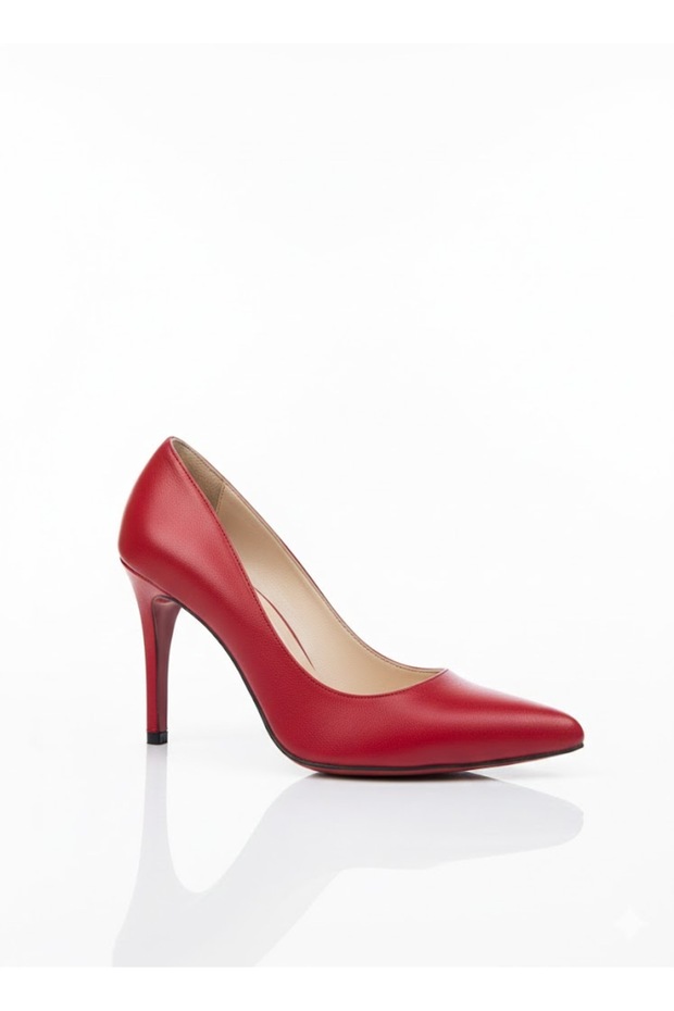 Genuine Leather Red Color Stiletto 1352