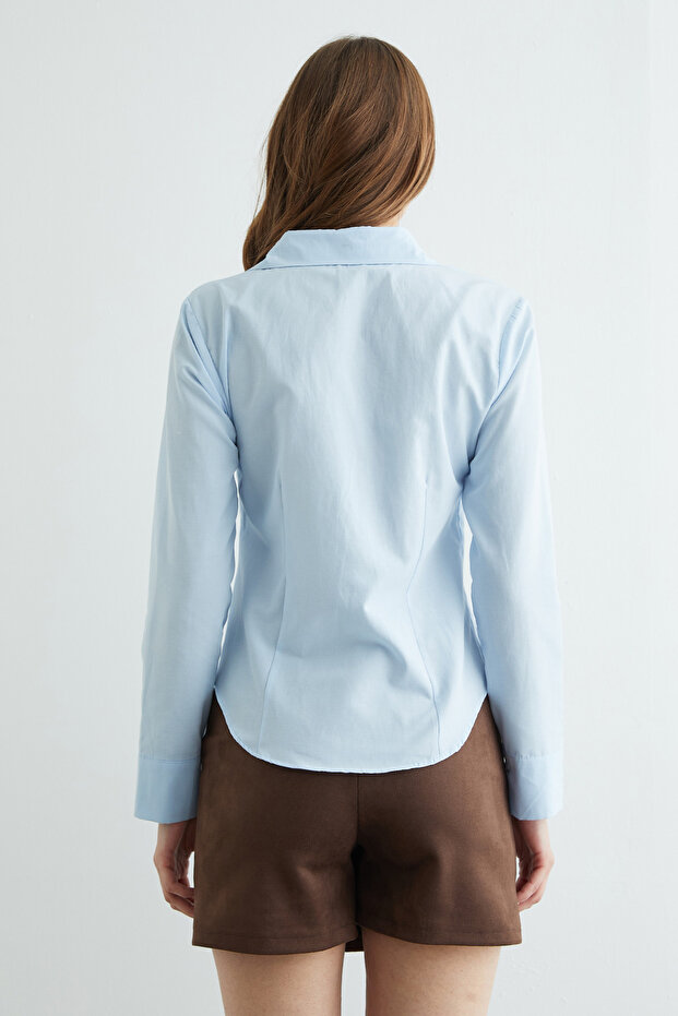 Basic Pensli Slim Fit Gömlek - 8