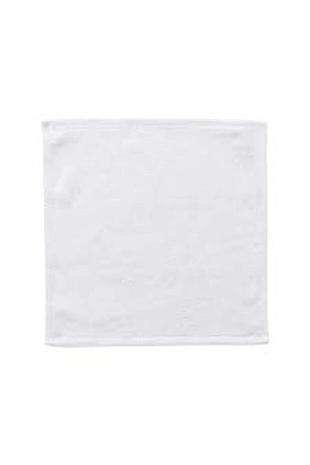 Face Towel 33 x 33 Cm 600 Gsm White Plain 100% Cotton Highly Absorbent Set of 12