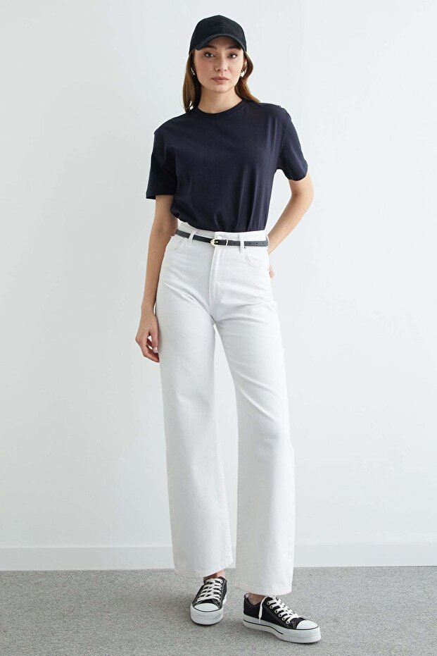 Basic Bisiklet Yaka Tişört - 2