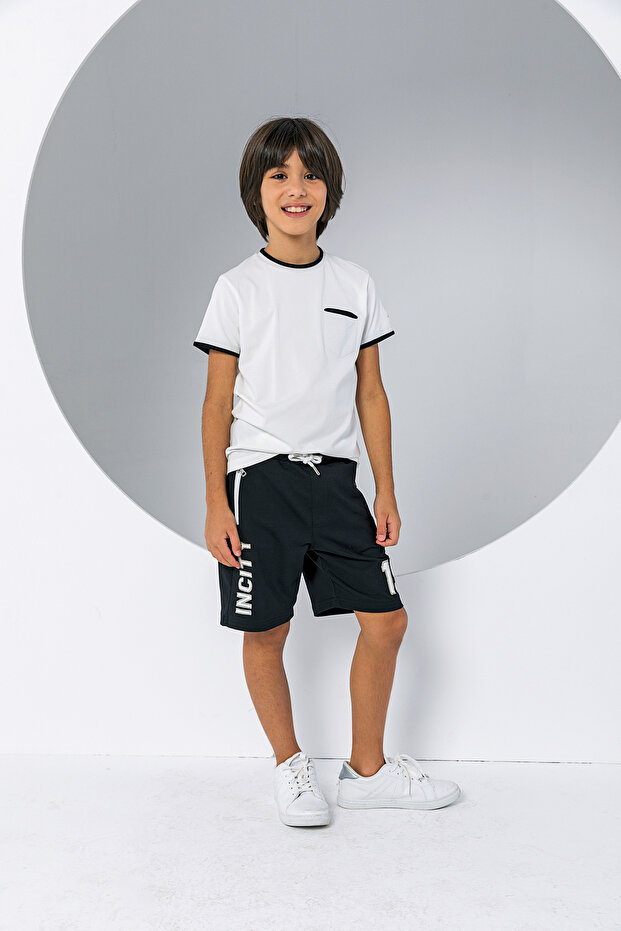 Boy's Cool Sweat Shorts with Zipper Pockets - New Season