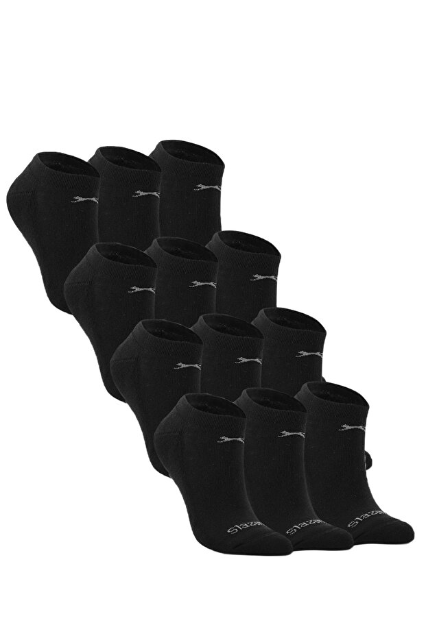 Jael Set of 12 Women's Black Socks