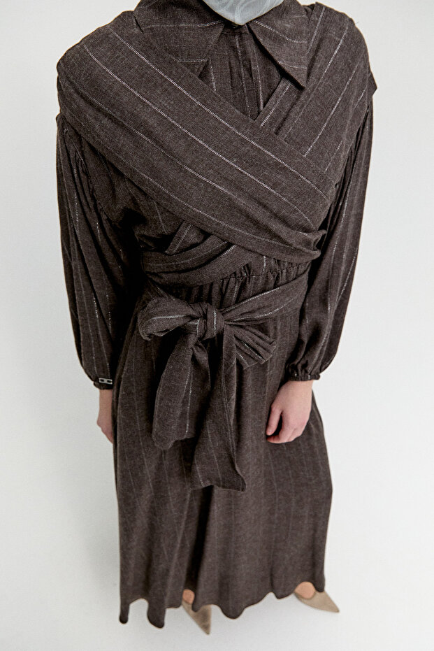 Lyocell Maksi Elbise - 5