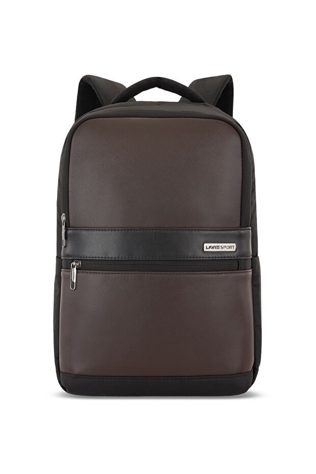 Armour26 Laptop Backpack 24L with Trolley sleeve For Men & Women (BLACK/CHOCO)