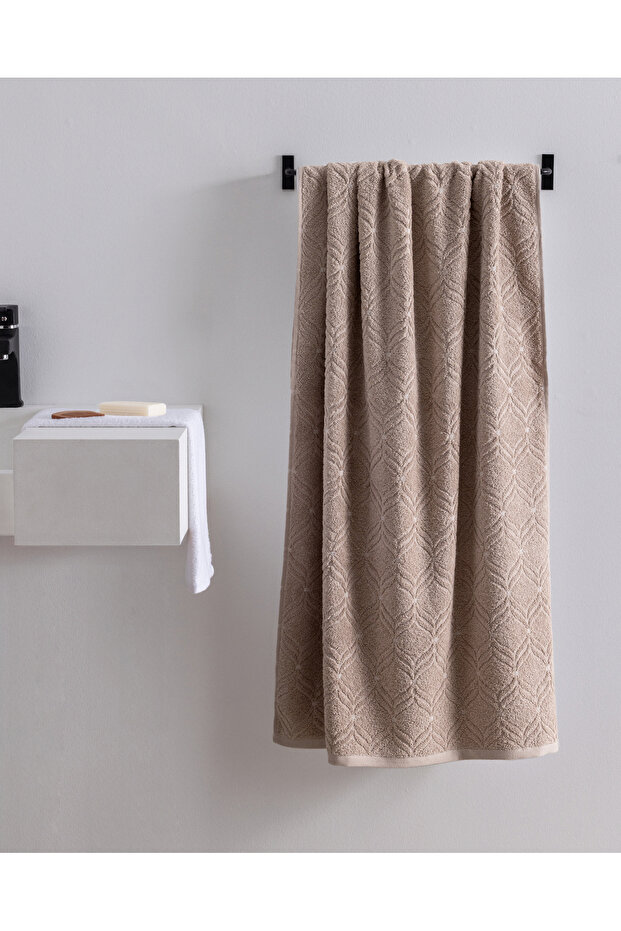 Muguet Cotton Bath Towel - Mink - 70X140 cm