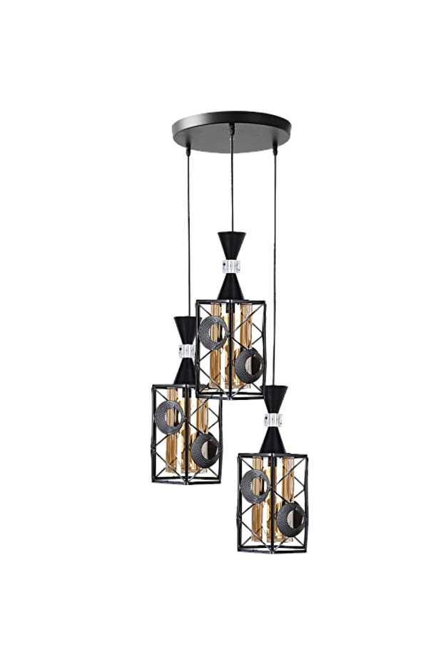 نجف علاقي مودرن اسود E27*3 - 2