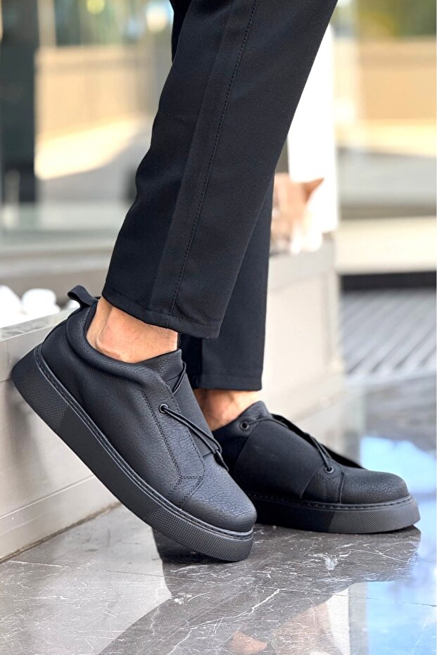 Zrc2603 - Premium İpekyol Elastic Style Men's Shoes Black