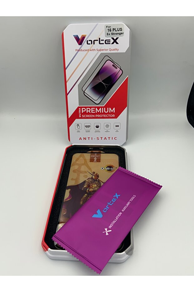 واقي شاشة زجاجي مقوى 5 طبقات لهاتف آيفون 16 بلس - 2