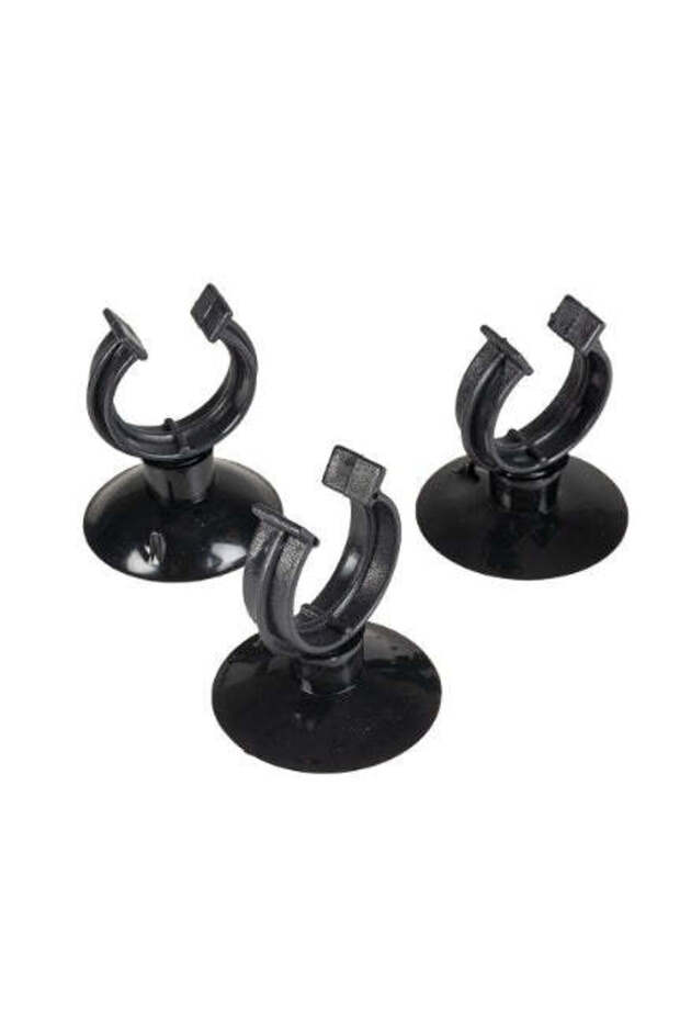 Aqua Della 3pcs Sucker with Clip - BLACK/1.2-1.6CM