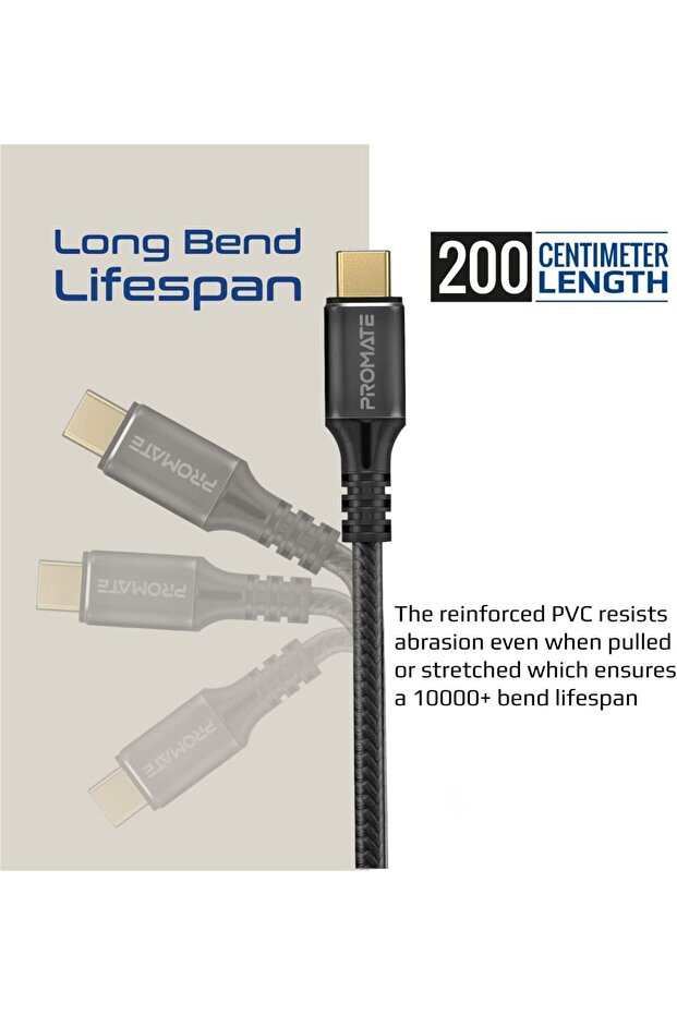 USB-C Cable, Ultra-Fast 240W Power Delivery Thunderbolt 3 Cable 2M PowerBolt240