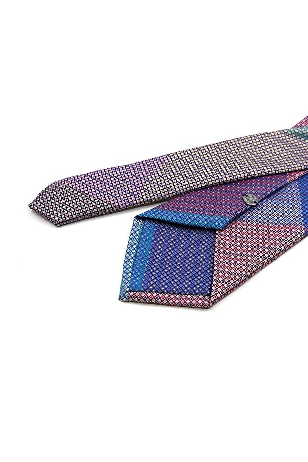 ربطة عنق كلاسيكية بنمط نقطي متعدد الألوان KK13411 - 2