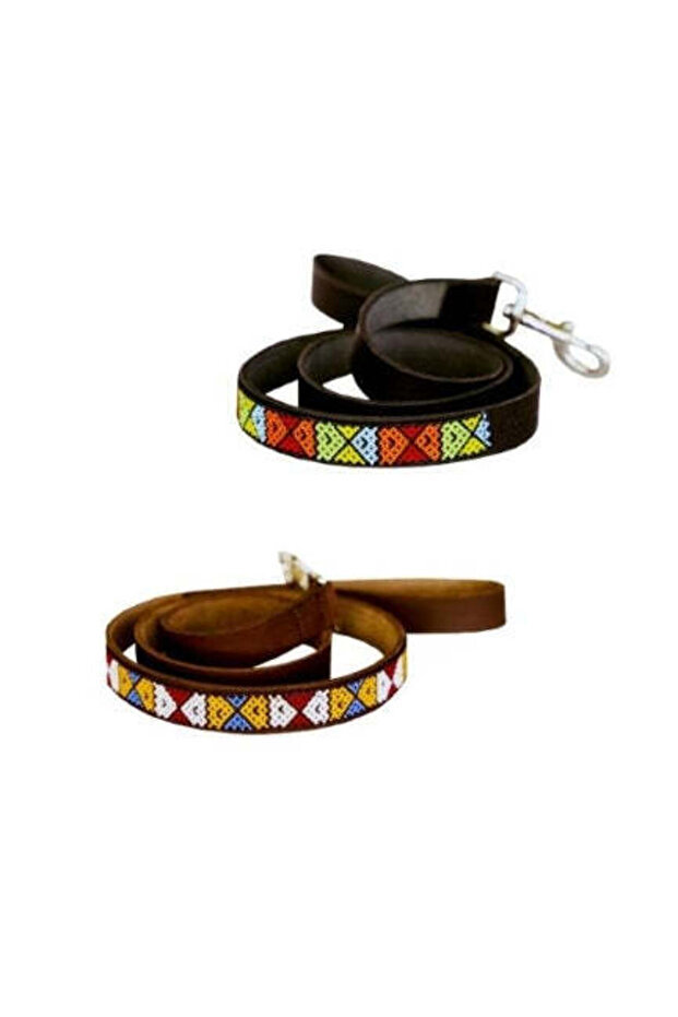 Beaded Bow Dog Lead - BLACK/1200X20MM