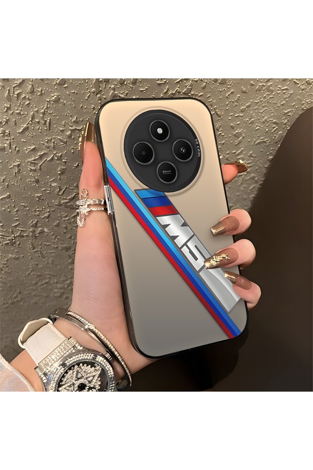 Bmw Pattern Anti Fall Slim Hard Case Compatible with Redmi 14C