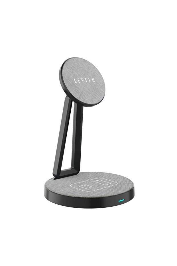 Dualflow 2-in-1 Wireless Charging Stand – Fast, Magnetic & Multi-Angle Adjustable