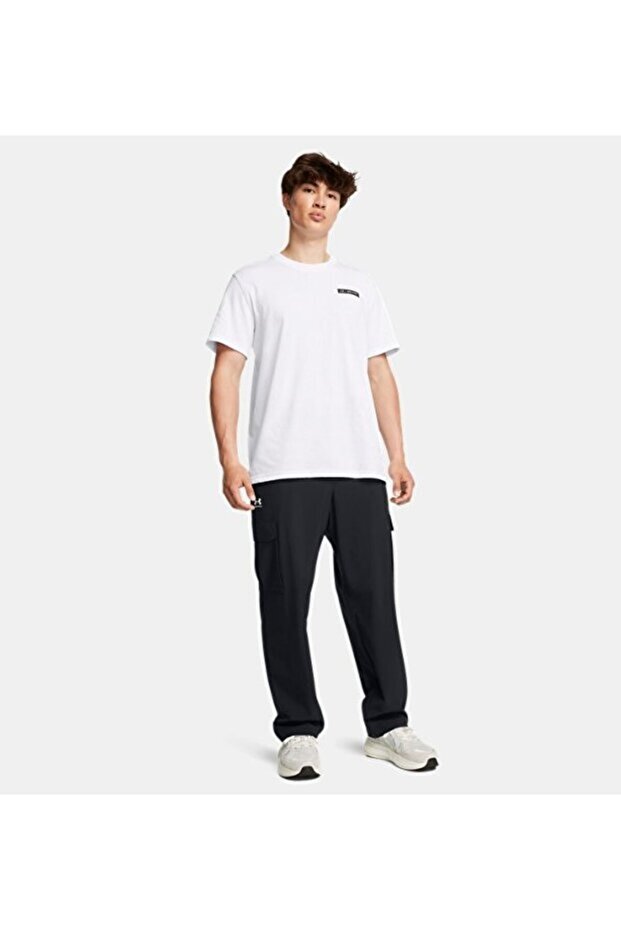 Ua Vibe Woven Cargo Pants Men's Sweatpants 1386558-001 Black / White