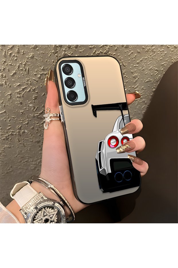 Car Pattern Anti Fall Slim Hard Case Cover Compatible with Samsung Galaxy M15