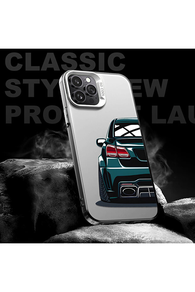 حافظة صلبة رفيعة مضادة للسقوط بنمط السيارة متوافقة مع هاتف iPhone 16 - 4