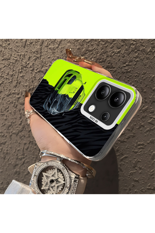 حافظة صلبة رفيعة مضادة للسقوط بنمط لامبو متوافقة مع هاتف Redmi Note 13 - 3