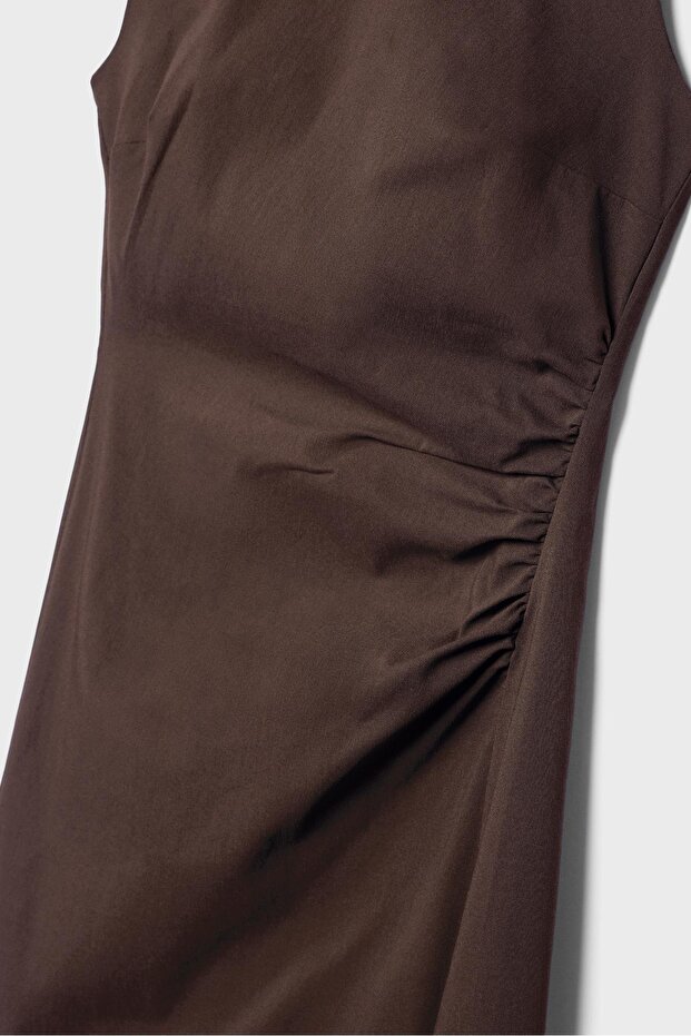 Kolsuz bengalin midi elbise - 3