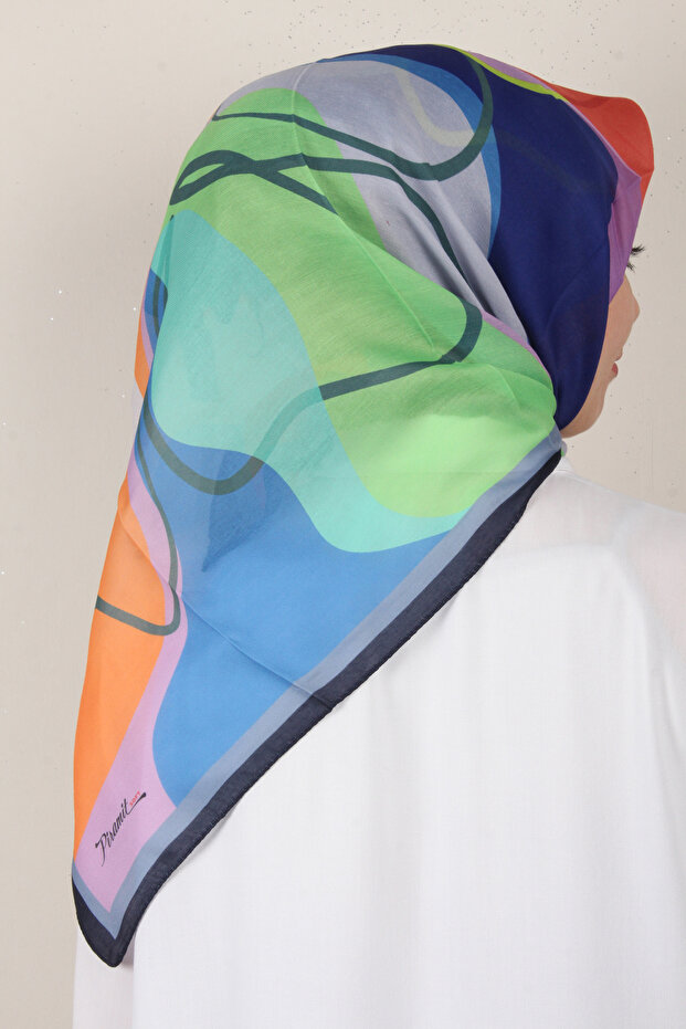 Nirvana Soft Eşarp 8100-5 Lacivert - 3