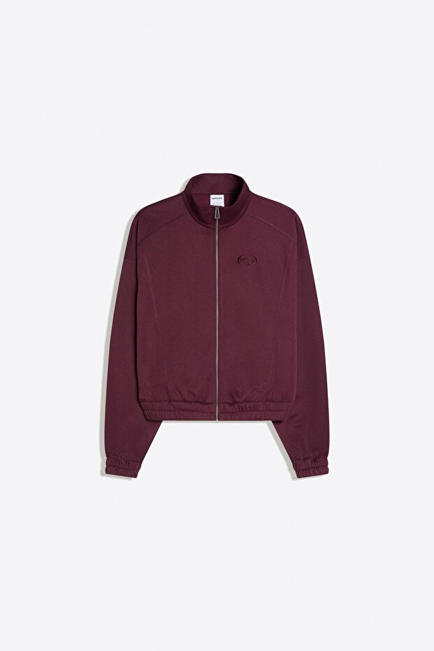 Fermuarlı baskılı sweatshirt - 5