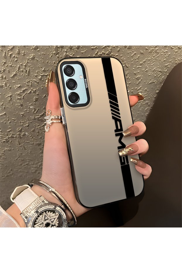 Amg Pattern Anti-Fall Slim Hard Case Compatible with Samsung Galaxy M15