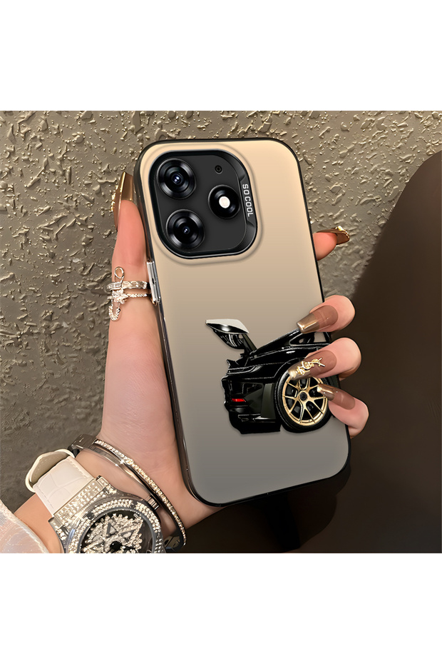 Sports Car Pattern Anti Fall Slim Hard Case Compatible with Tecno Spark 10 Pro