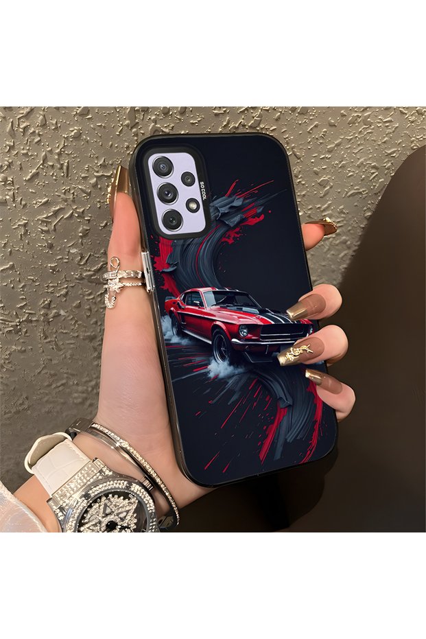 Classic Car Pattern Anti-Fall Slim Hard Case Compatible with Samsung Galaxy A72