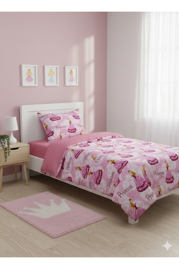 Single Bedding Set with Fitted Sheet