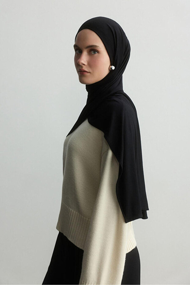 SİYAH BAMBU PENYE ŞAL - 5