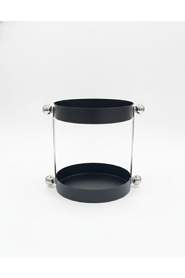 Black two-tier tray - 3