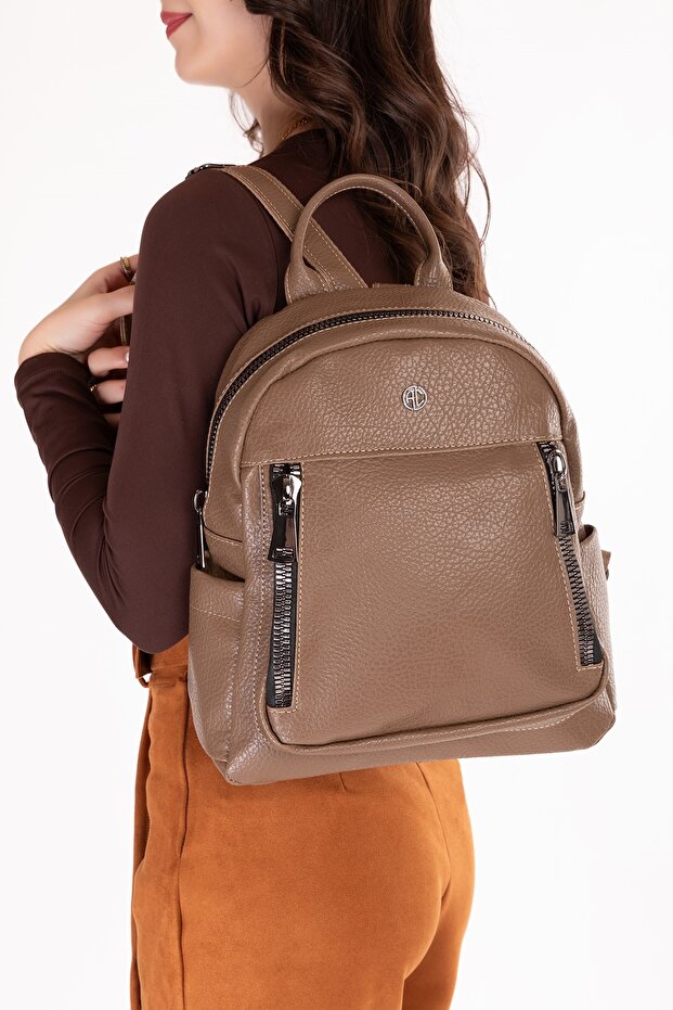 Women's Convenient Daily Backpack Ald.31124 Mink