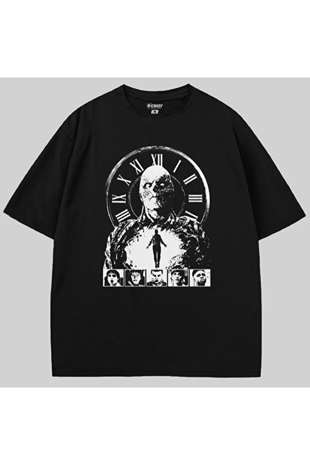 Vecna Stranger Things Clock Oversize Tişört - 1